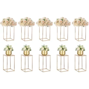 Gold Vases for Centerpieces Wedding – 10 Pcs 15.7 inch Tall Gold Vase Wedding Centerpieces for Tables Freight Free