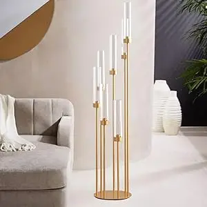 gold7 arm  candelabra centerpieces for tables